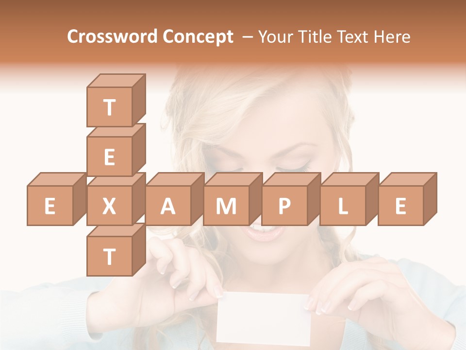 Attractive Happy Woman PowerPoint Template