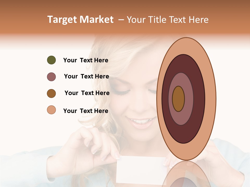 Attractive Happy Woman PowerPoint Template