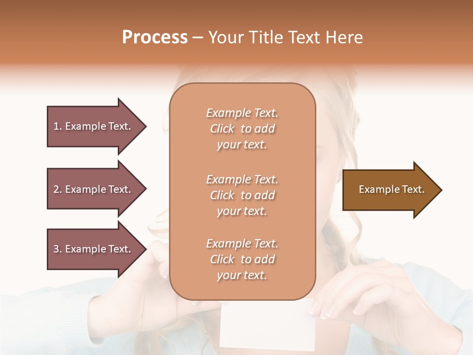 Attractive Happy Woman PowerPoint Template