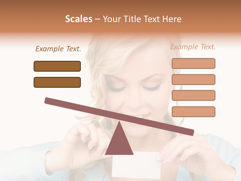 Attractive Happy Woman PowerPoint Template