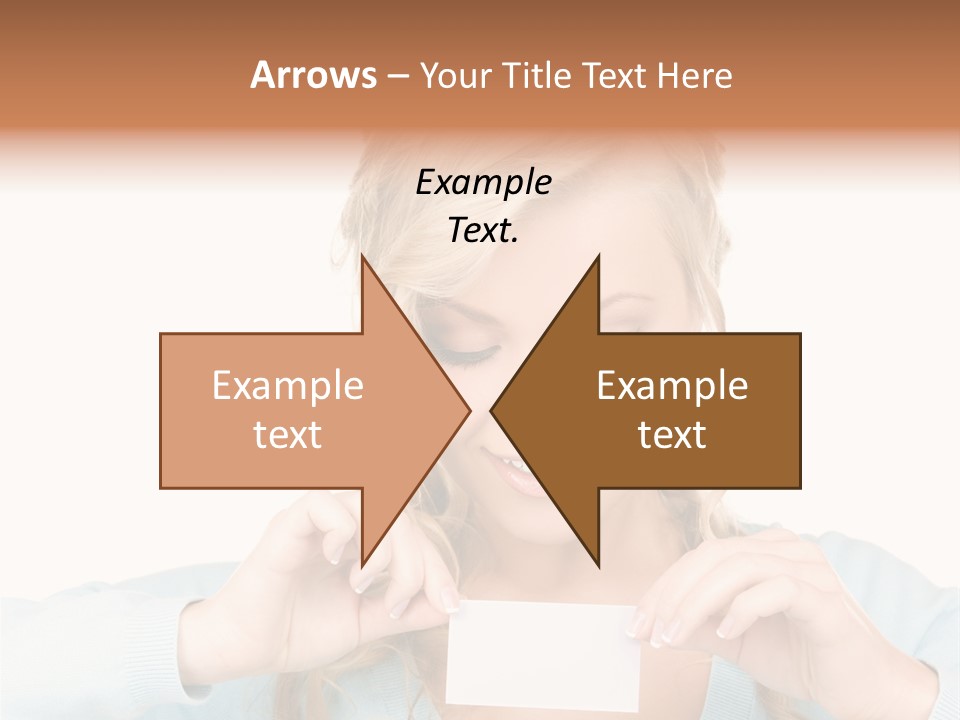 Attractive Happy Woman PowerPoint Template