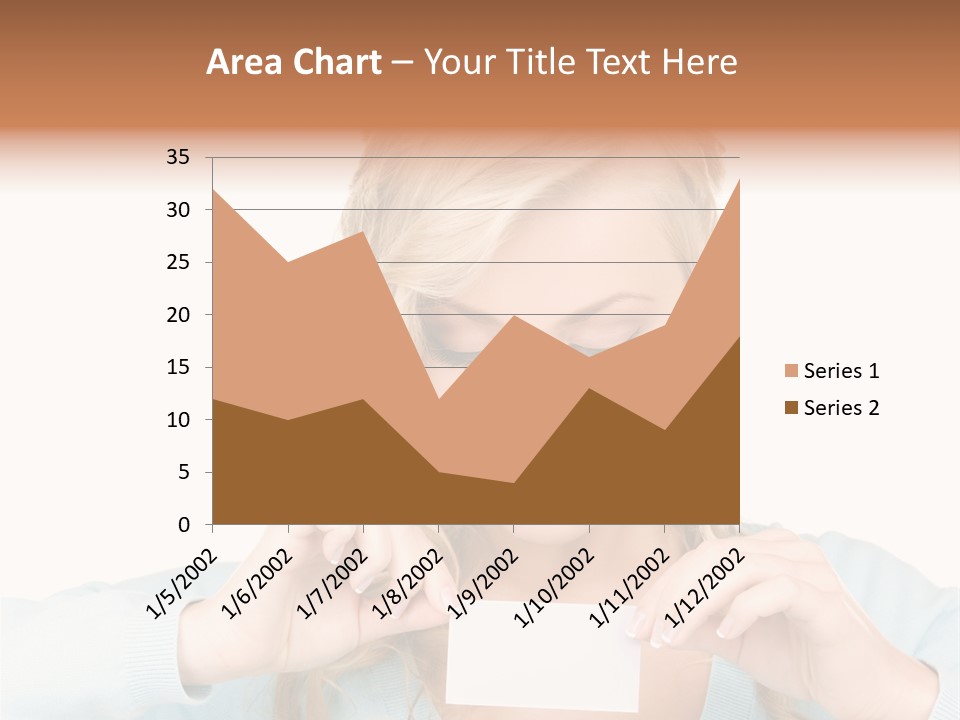 Attractive Happy Woman PowerPoint Template