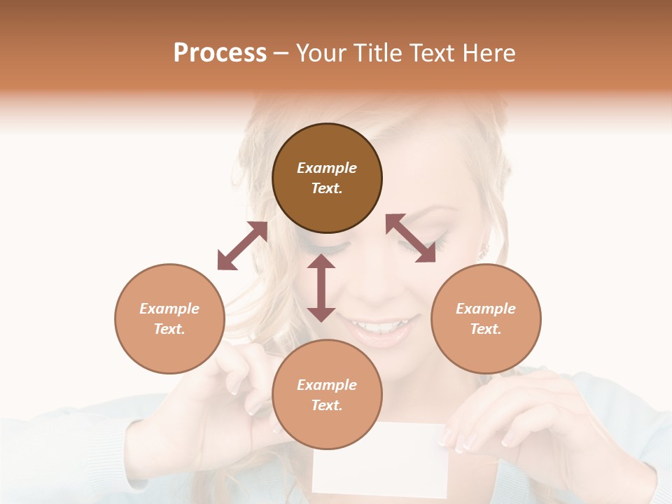 Attractive Happy Woman PowerPoint Template