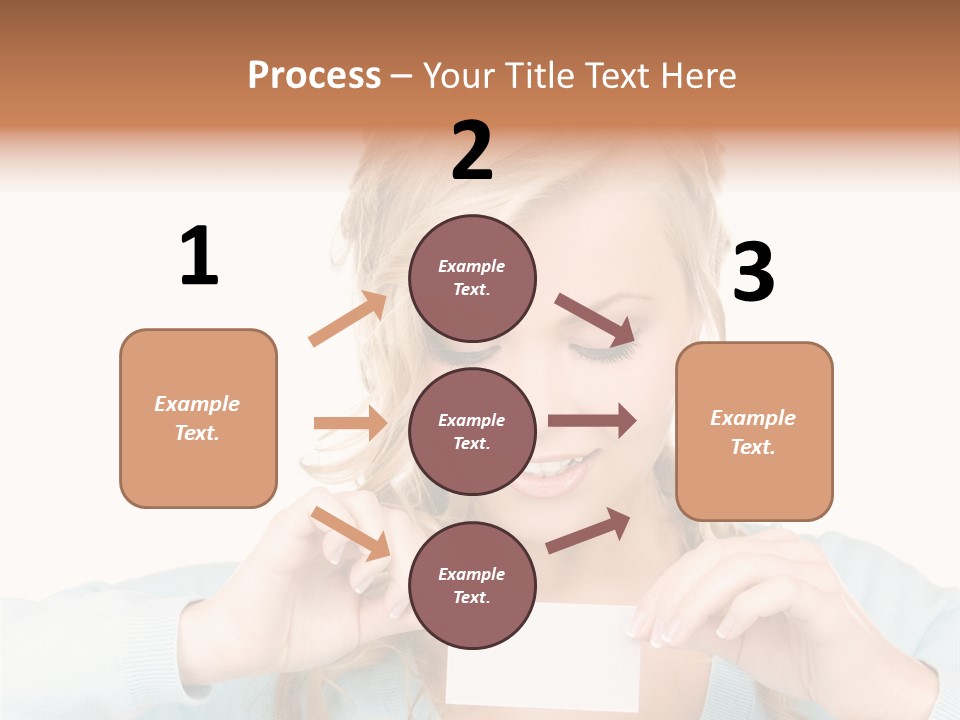 Attractive Happy Woman PowerPoint Template