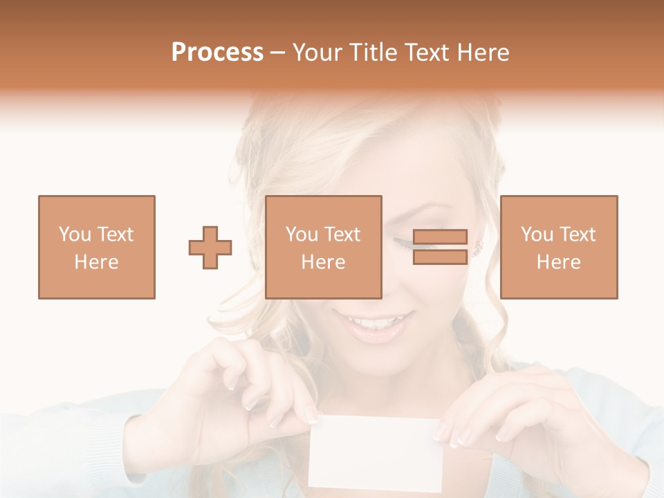 Attractive Happy Woman PowerPoint Template