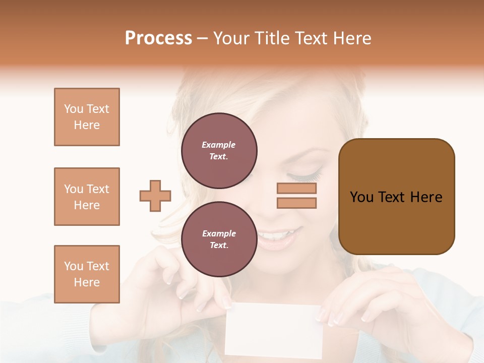 Attractive Happy Woman PowerPoint Template