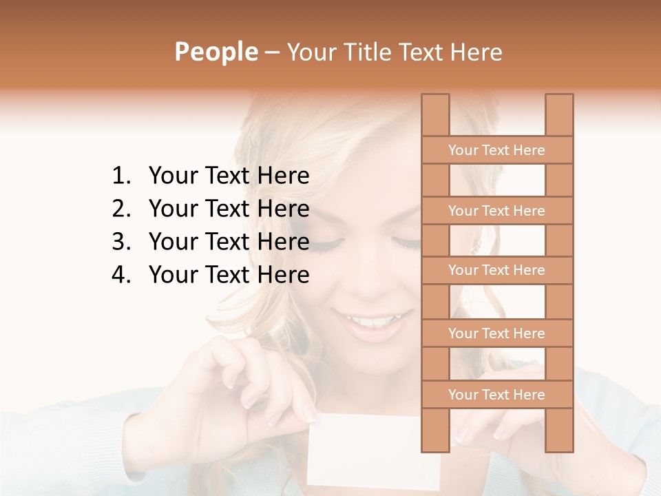 Attractive Happy Woman PowerPoint Template