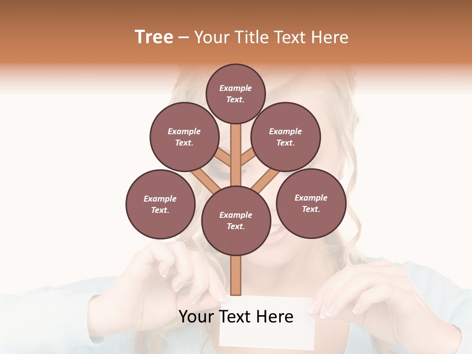 Attractive Happy Woman PowerPoint Template