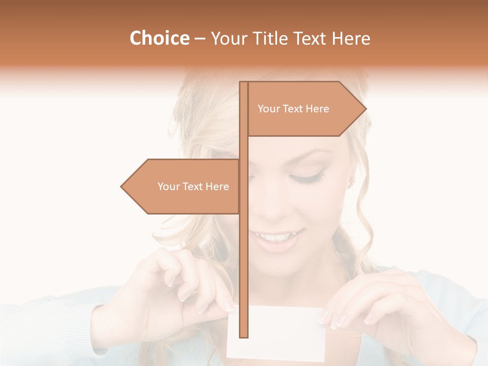 Attractive Happy Woman PowerPoint Template