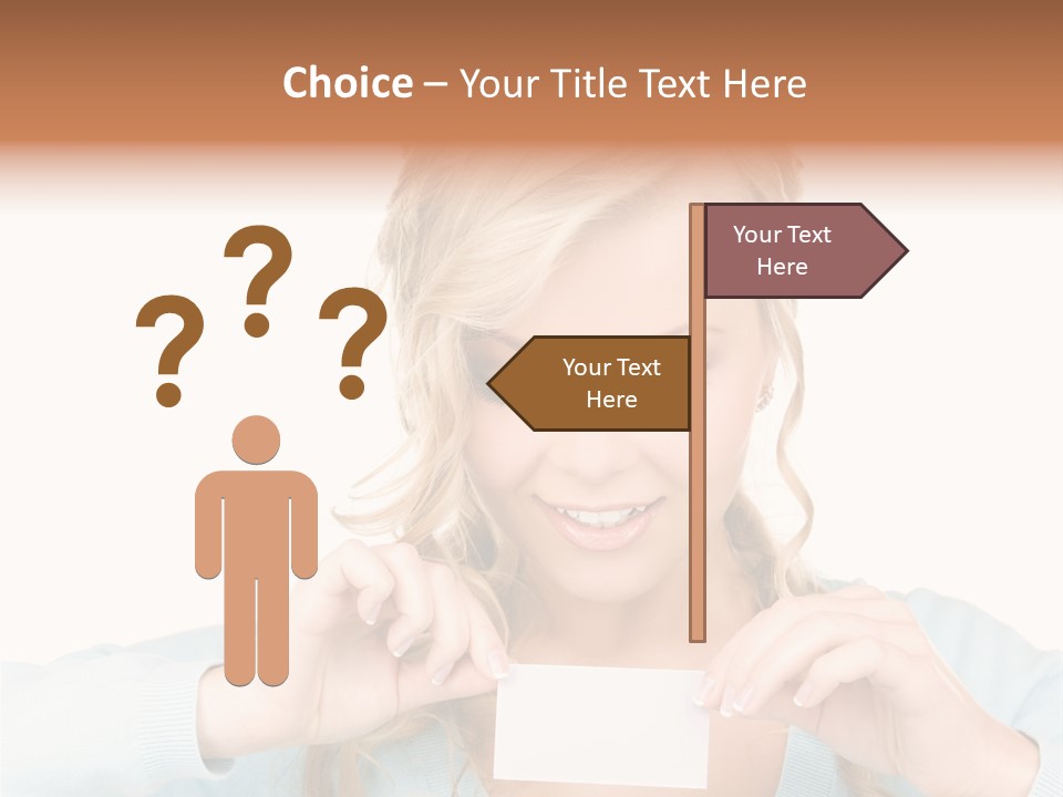 Attractive Happy Woman PowerPoint Template