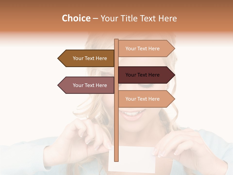 Attractive Happy Woman PowerPoint Template