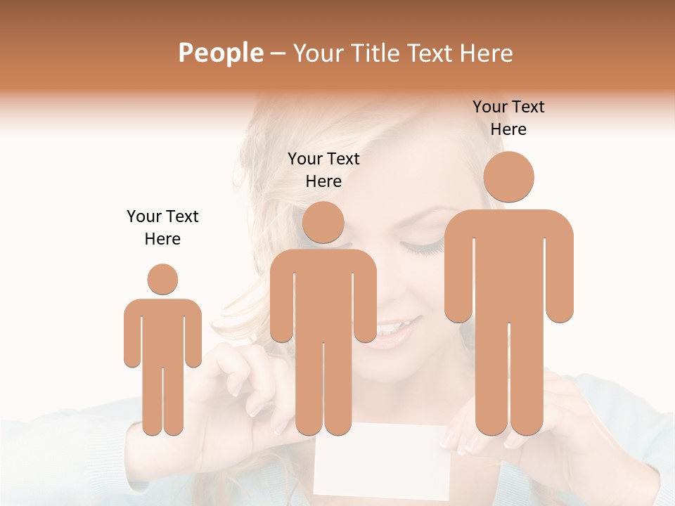 Attractive Happy Woman PowerPoint Template