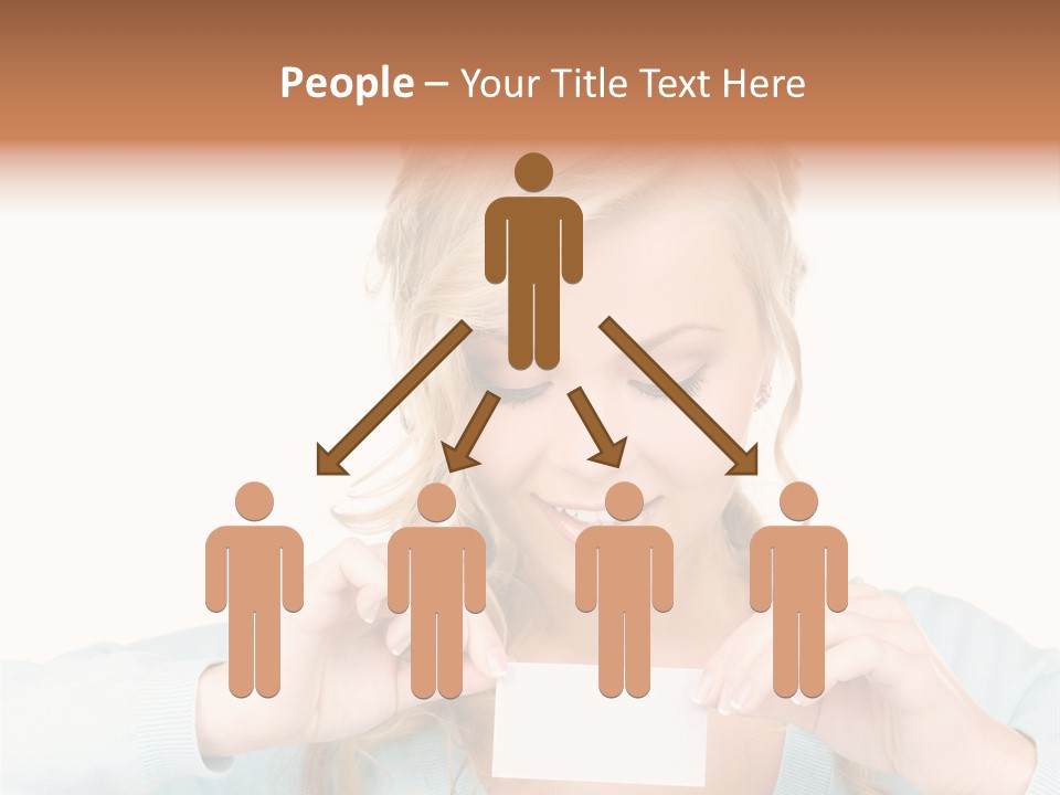 Attractive Happy Woman PowerPoint Template