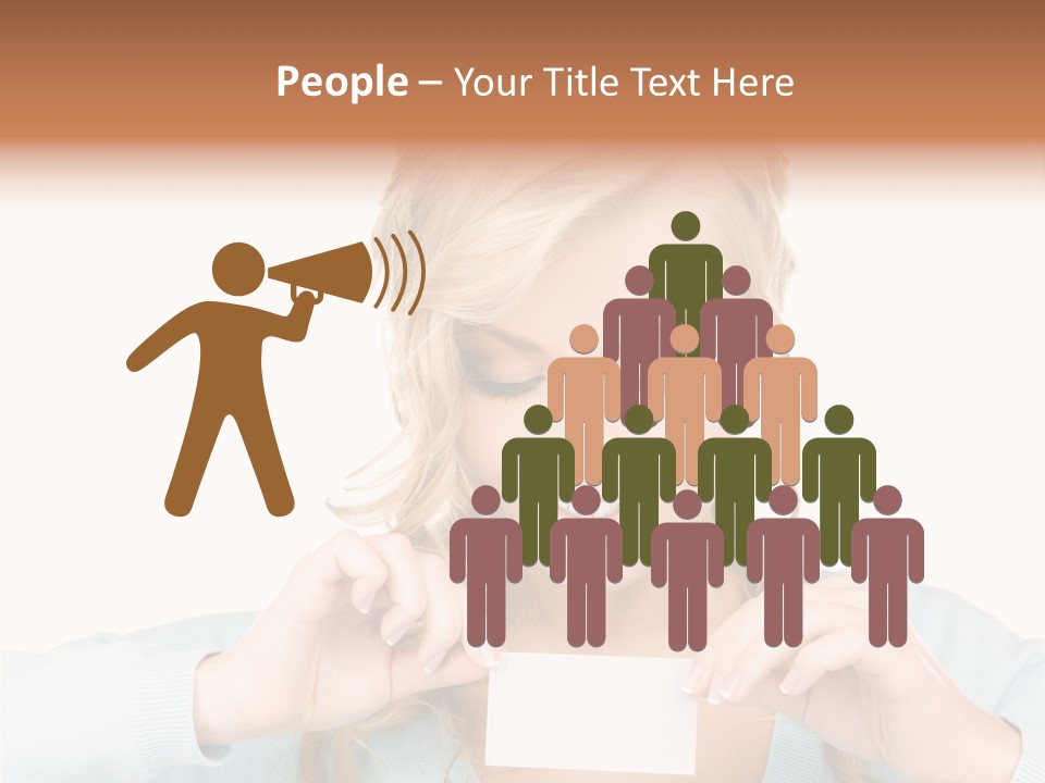 Attractive Happy Woman PowerPoint Template