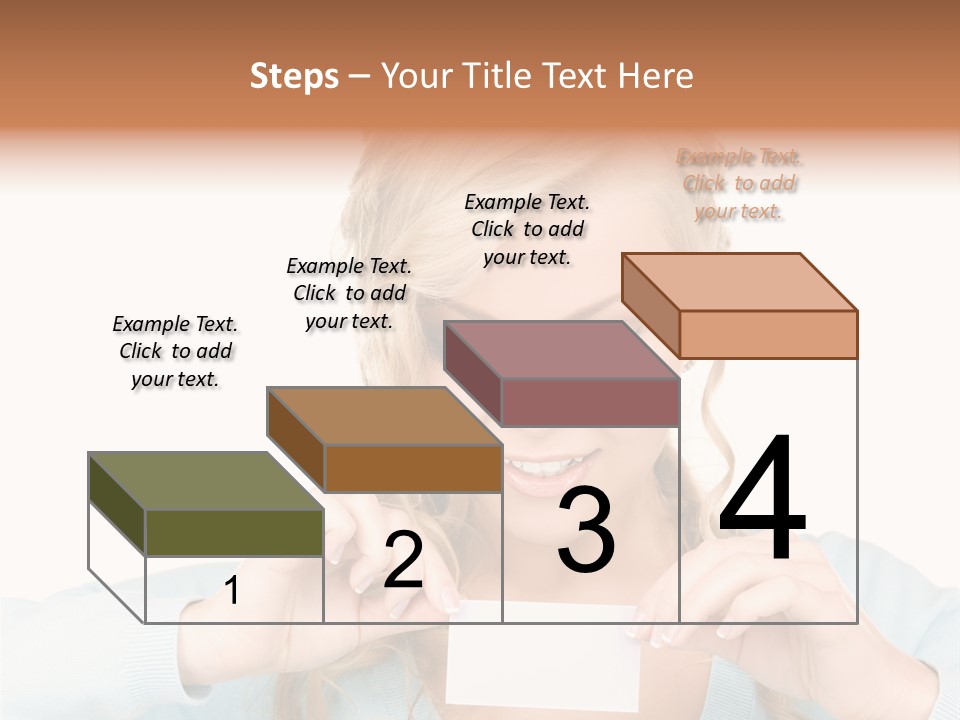 Attractive Happy Woman PowerPoint Template