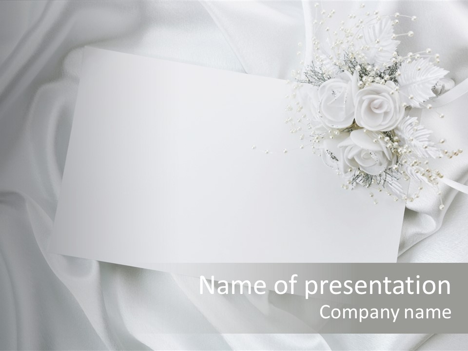 Love Flower White PowerPoint Template