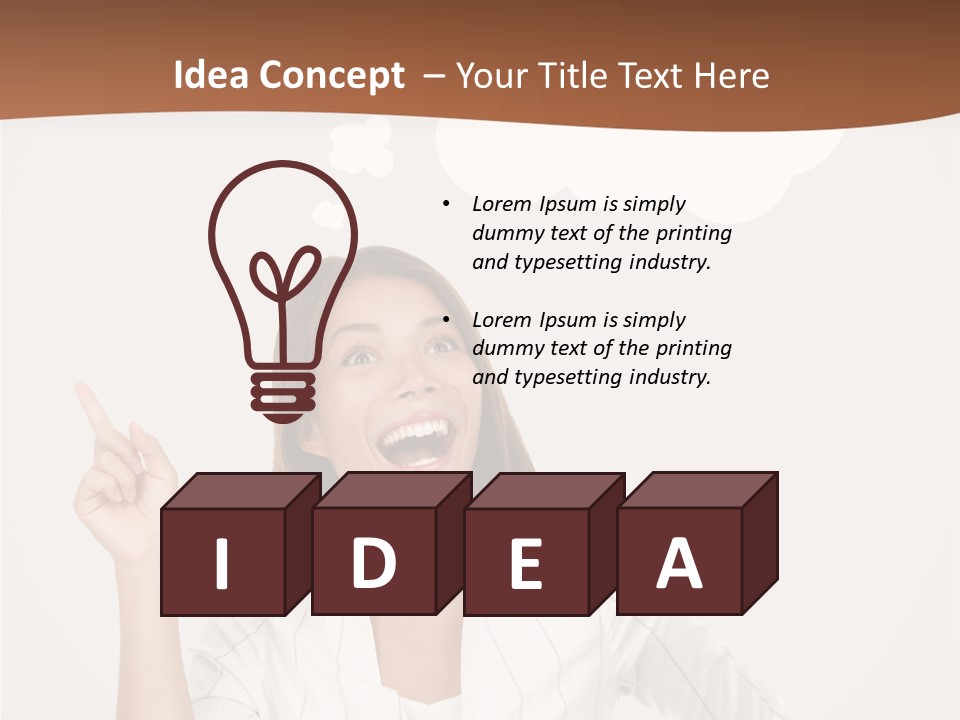 Girl Smiling Creative PowerPoint Template