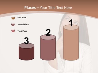 Bubble Businesswoman Thoughtful PowerPoint Template