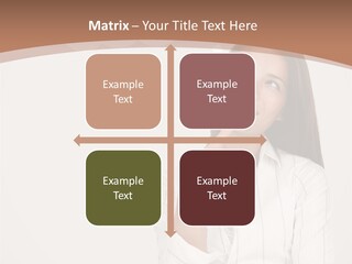 Bubble Businesswoman Thoughtful PowerPoint Template