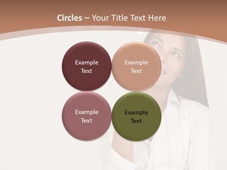 Bubble Businesswoman Thoughtful PowerPoint Template