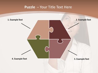 Bubble Businesswoman Thoughtful PowerPoint Template