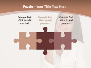Bubble Businesswoman Thoughtful PowerPoint Template