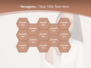 Bubble Businesswoman Thoughtful PowerPoint Template