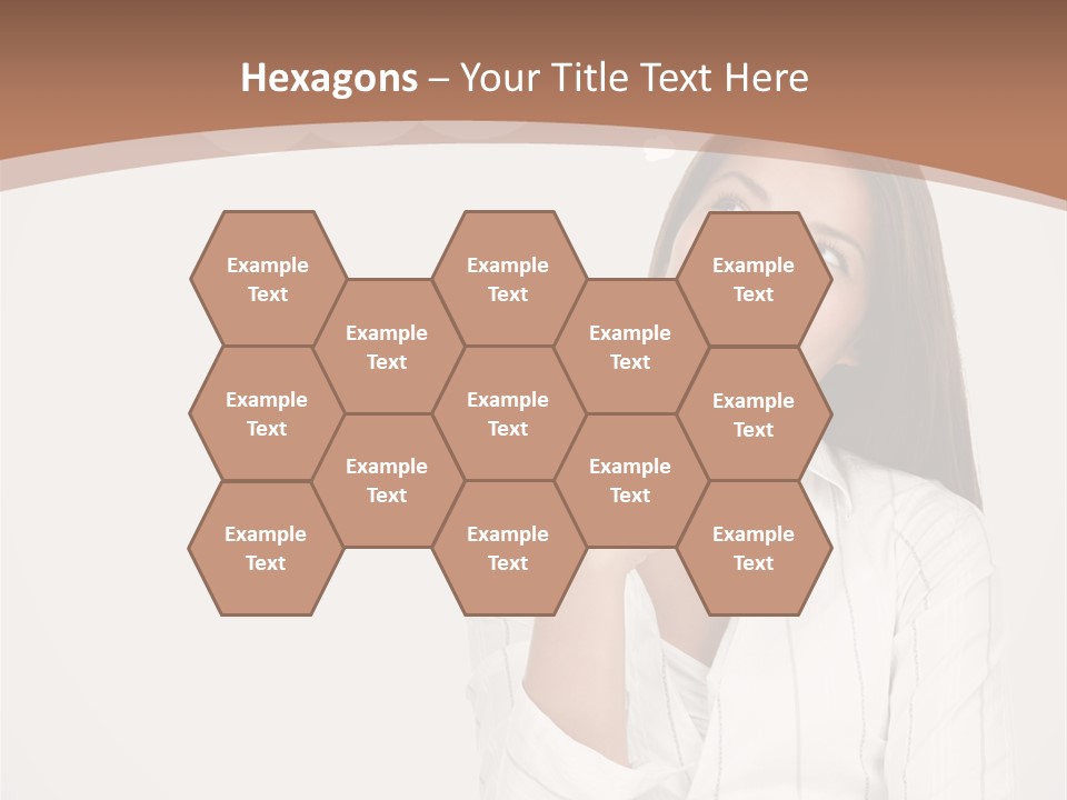 Bubble Businesswoman Thoughtful PowerPoint Template