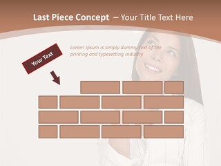 Bubble Businesswoman Thoughtful PowerPoint Template