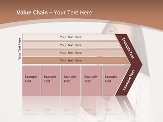 Bubble Businesswoman Thoughtful PowerPoint Template