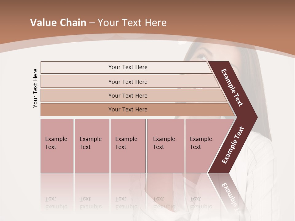 Bubble Businesswoman Thoughtful PowerPoint Template
