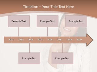 Bubble Businesswoman Thoughtful PowerPoint Template