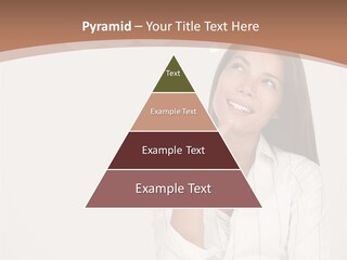 Bubble Businesswoman Thoughtful PowerPoint Template