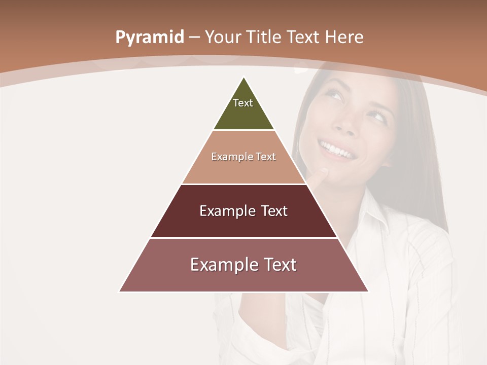 Bubble Businesswoman Thoughtful PowerPoint Template