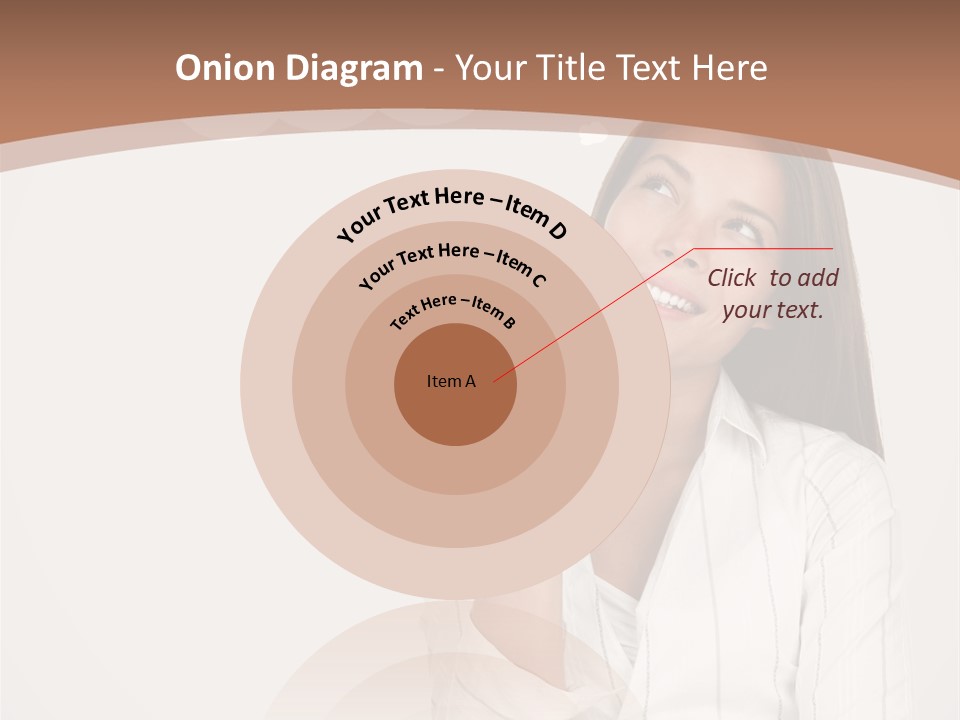 Bubble Businesswoman Thoughtful PowerPoint Template