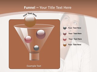 Bubble Businesswoman Thoughtful PowerPoint Template