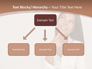 Bubble Businesswoman Thoughtful PowerPoint Template