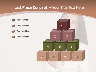 Bubble Businesswoman Thoughtful PowerPoint Template