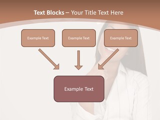 Bubble Businesswoman Thoughtful PowerPoint Template