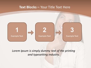 Bubble Businesswoman Thoughtful PowerPoint Template