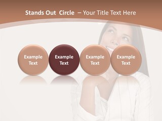 Bubble Businesswoman Thoughtful PowerPoint Template