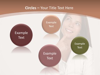 Bubble Businesswoman Thoughtful PowerPoint Template