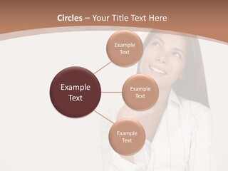Bubble Businesswoman Thoughtful PowerPoint Template