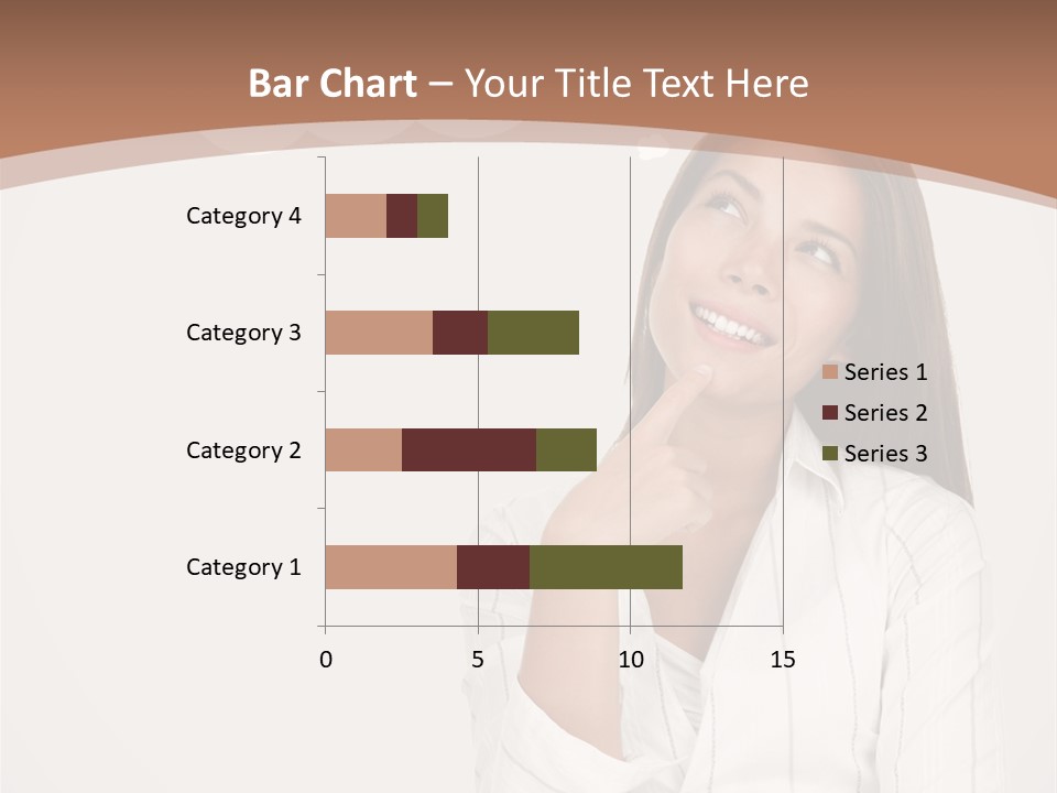 Bubble Businesswoman Thoughtful PowerPoint Template