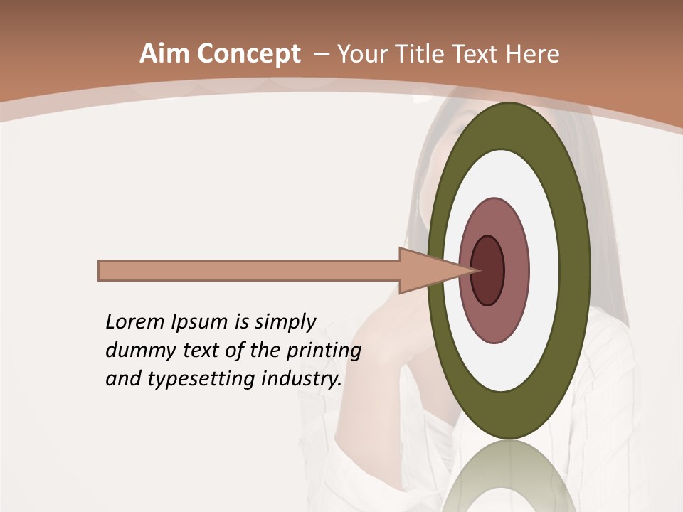 Bubble Businesswoman Thoughtful PowerPoint Template