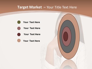 Bubble Businesswoman Thoughtful PowerPoint Template