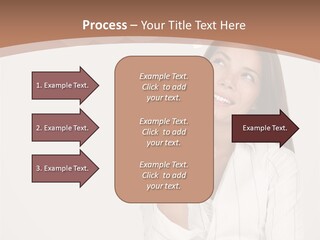 Bubble Businesswoman Thoughtful PowerPoint Template