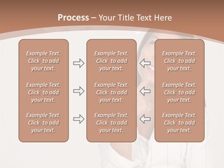 Bubble Businesswoman Thoughtful PowerPoint Template