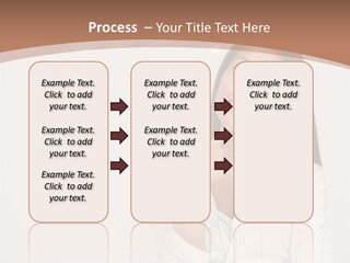Bubble Businesswoman Thoughtful PowerPoint Template