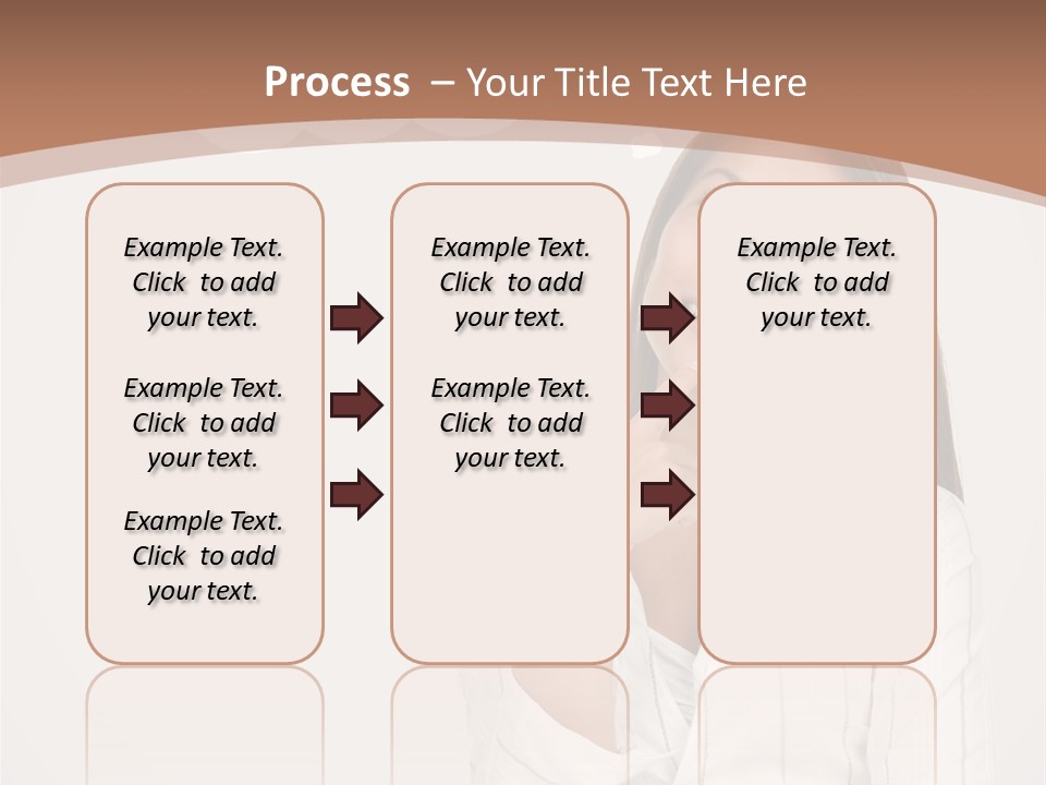 Bubble Businesswoman Thoughtful PowerPoint Template